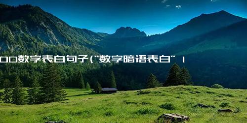 1到100数字表白句子(“数字暗语表白” 100个数字编织爱恋誓言)